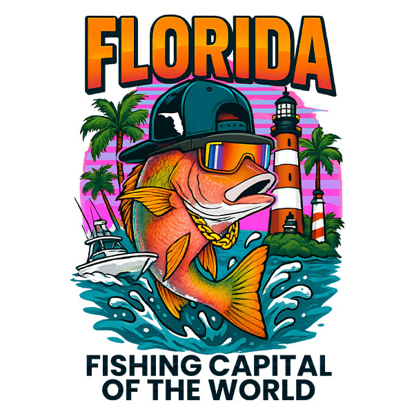 Youth Tee is packed with big Florida energy—featuring a Tarpon drippin’ in gold, rockin’ shades, a 305 snapback, and ready to hook the next big catch.